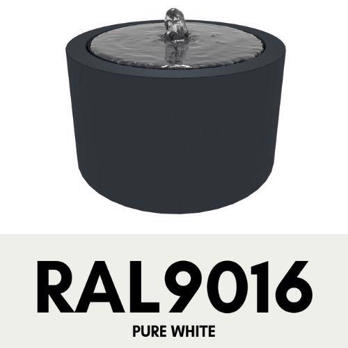 Aluminium Riple Round Water Table - RAL 9016 - Pure White
